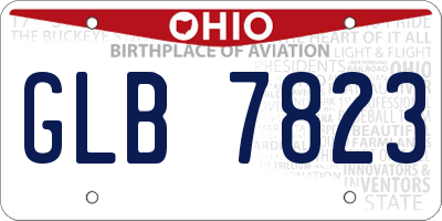 OH license plate GLB7823