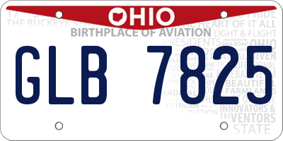 OH license plate GLB7825