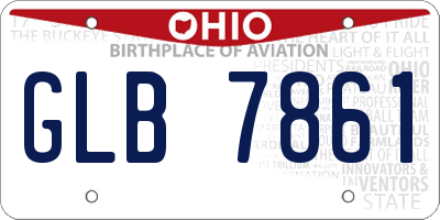 OH license plate GLB7861