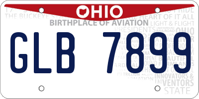 OH license plate GLB7899