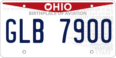 OH license plate GLB7900