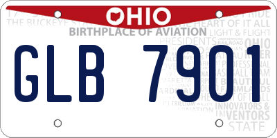 OH license plate GLB7901