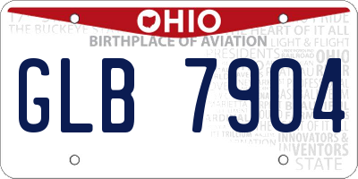 OH license plate GLB7904