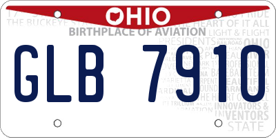 OH license plate GLB7910