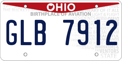 OH license plate GLB7912