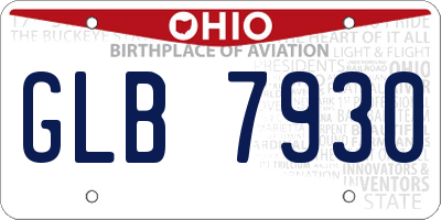 OH license plate GLB7930