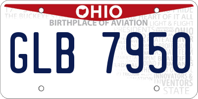 OH license plate GLB7950