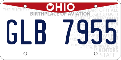 OH license plate GLB7955