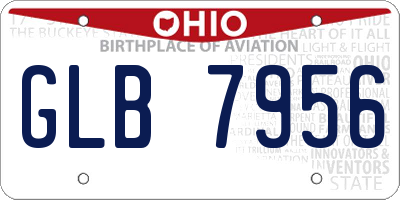 OH license plate GLB7956