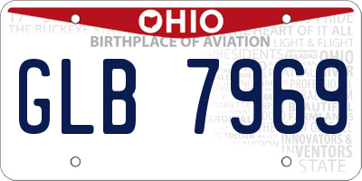 OH license plate GLB7969