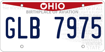 OH license plate GLB7975