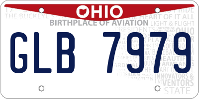 OH license plate GLB7979