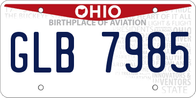OH license plate GLB7985