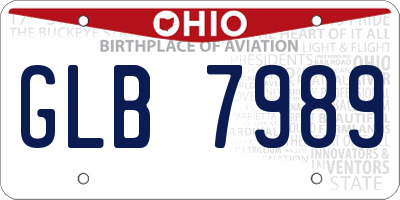 OH license plate GLB7989