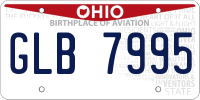 OH license plate GLB7995