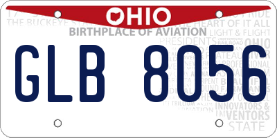 OH license plate GLB8056
