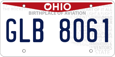 OH license plate GLB8061