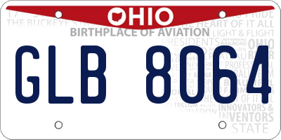 OH license plate GLB8064