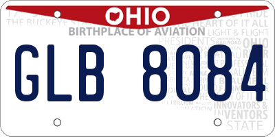 OH license plate GLB8084