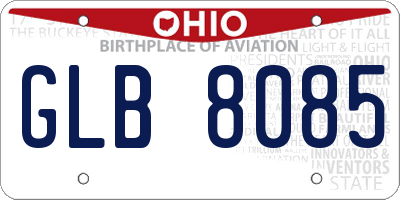 OH license plate GLB8085