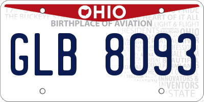 OH license plate GLB8093