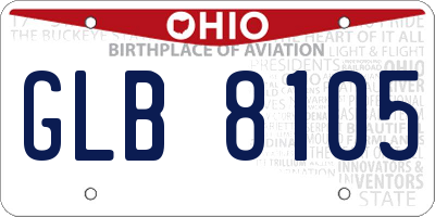 OH license plate GLB8105