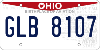 OH license plate GLB8107