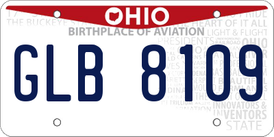 OH license plate GLB8109