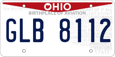 OH license plate GLB8112