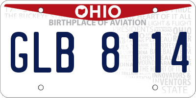 OH license plate GLB8114