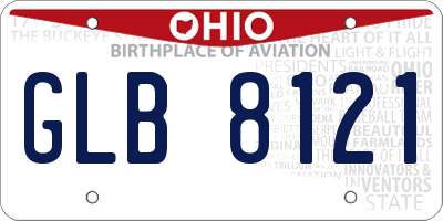 OH license plate GLB8121