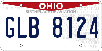 OH license plate GLB8124