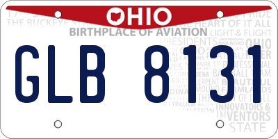 OH license plate GLB8131