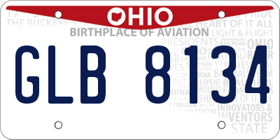 OH license plate GLB8134