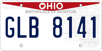 OH license plate GLB8141