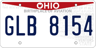 OH license plate GLB8154