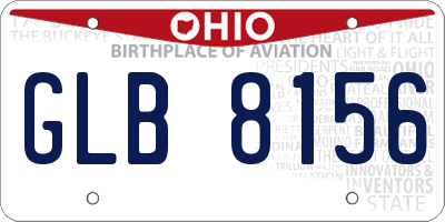 OH license plate GLB8156