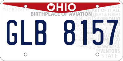OH license plate GLB8157