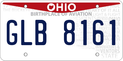 OH license plate GLB8161