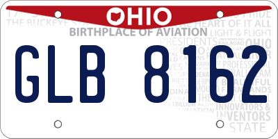 OH license plate GLB8162