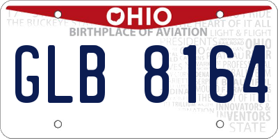 OH license plate GLB8164