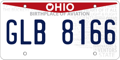 OH license plate GLB8166