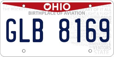 OH license plate GLB8169