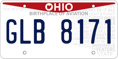 OH license plate GLB8171