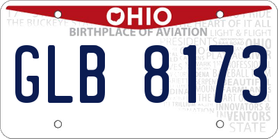 OH license plate GLB8173