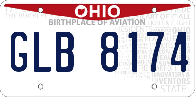 OH license plate GLB8174
