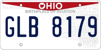 OH license plate GLB8179
