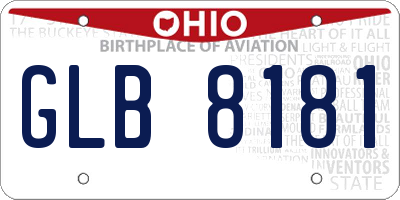 OH license plate GLB8181