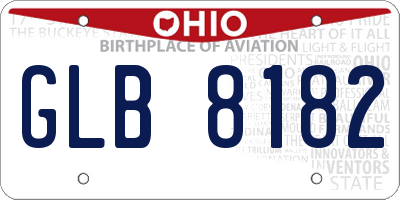 OH license plate GLB8182