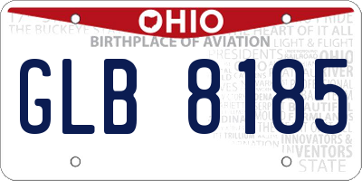 OH license plate GLB8185